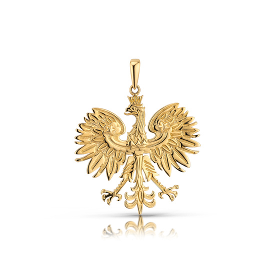 Złota zawieszka 585 patriotyczna - orzeł z koroną