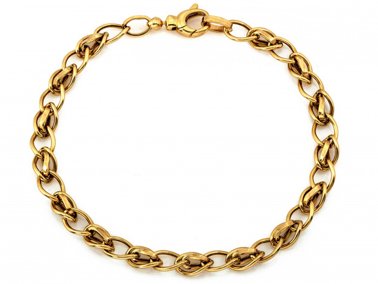 Bransoletka złota łańcuszkowa z dużych ogniw