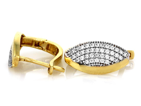 Kolczyki złote bogato zdobione kamieniami