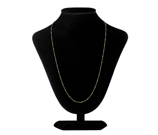 Złoty łańcuszek 585 ankier z kuleczkami 