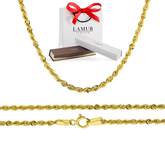 Złoty łańcuszek 585 korda, kordel