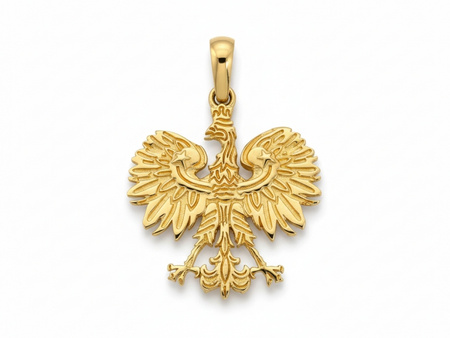 Zawieszka złota orzeł w koronie