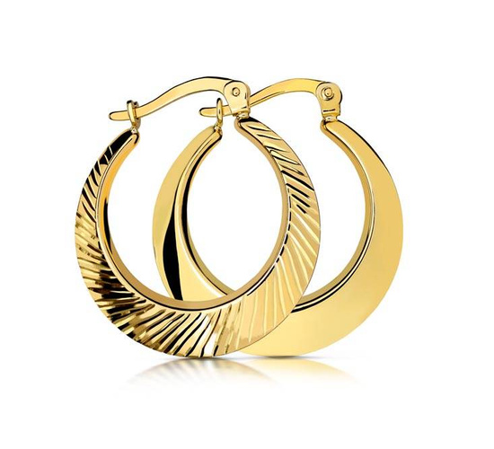 Złote kolczyki koła 375 - 22 mm