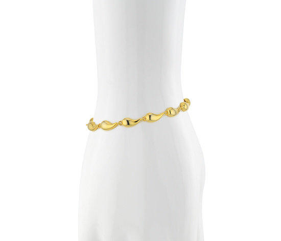 Złota bransoletka 925 nowoczesne krople - 18 - 21 cm