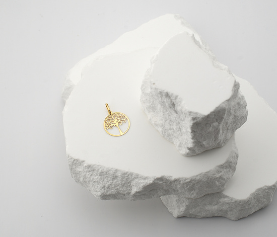 Złota zawieszka 585 - drzewko szczęścia