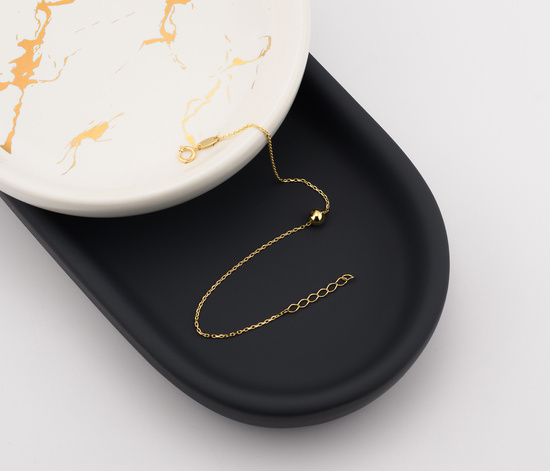 Złota bransoletka 375 z kulką