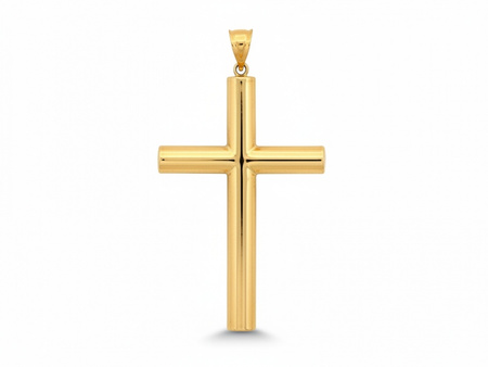 Krzyżyk złoty prosty klasyczny na łańcuszek