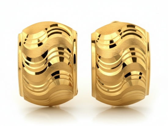 Kolczyki złote uniwersalny wzór błyszczące