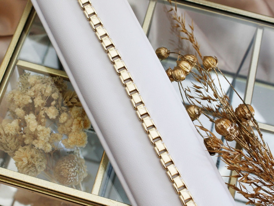 Bransoletka złota elementowa