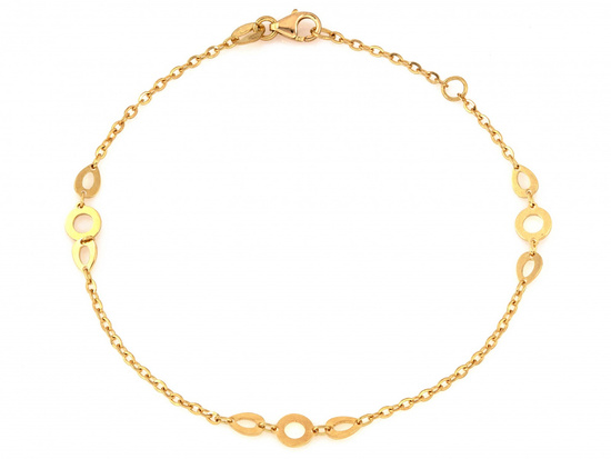 Złota bransoletka delikatna łańcuszkowa