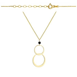 Złoty naszyjnik 585 - kółka 