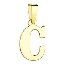 Złota literka C - mała zawieszka 333