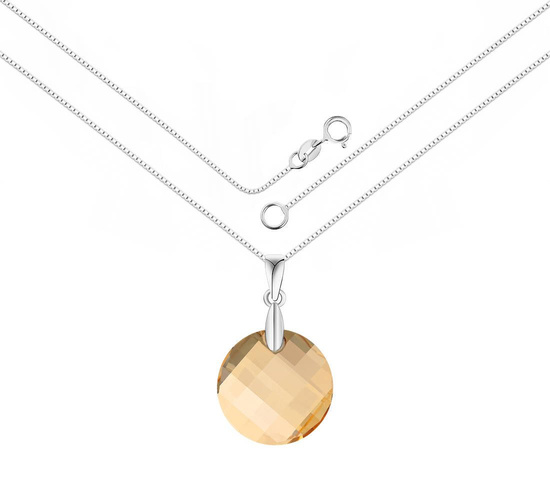 Naszyjnik srebrny 925 Swarovski - koło
