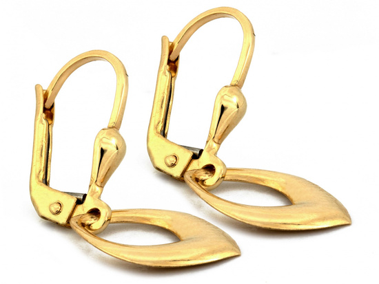 Kolczyki złote wiszące subtelne angielskie