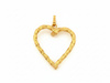 Zawieszka złota duże serce kontury wisiorek