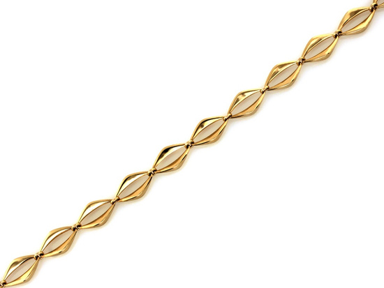 Złota bransoletka elegancka elementowa