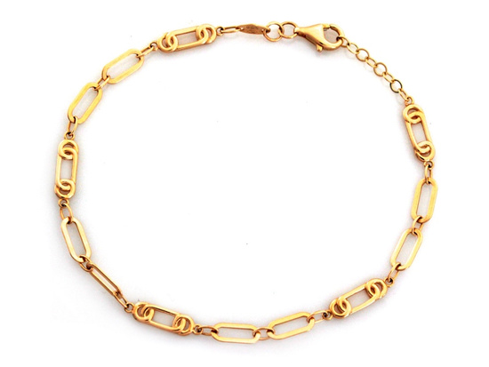 Bransoletka złota z dużych ogniw modna na czasie