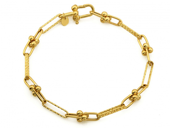 Bransoletka złota z dużych ogniw oryginalna