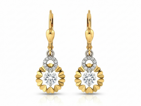 Kolczyki złote angielskie delikatne wiszące