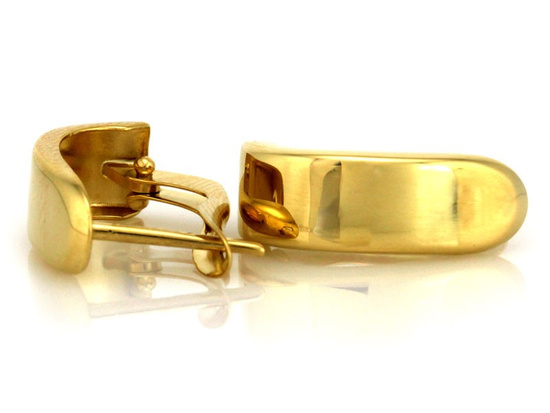 Kolczyki złote blaszki gładkie