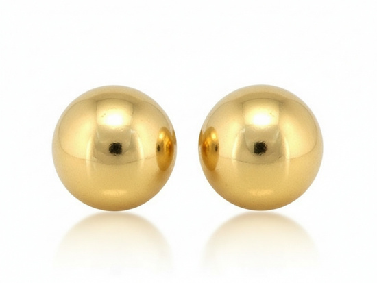 Kolczyki kuleczki złote na sztyft 6mm