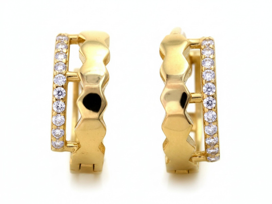 Kolczyki złote małe kółeczka angielskie zapięcie