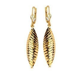 Złote kolczyki 333 - wiszące