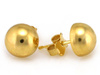 Złote kolczyki kulki na sztyfcie