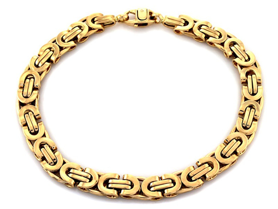 Bransoleta złota męska gruby łańcuch królewski