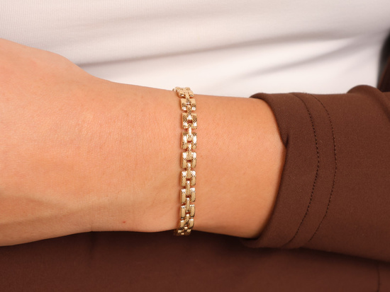 Bransoletka złota elementowa