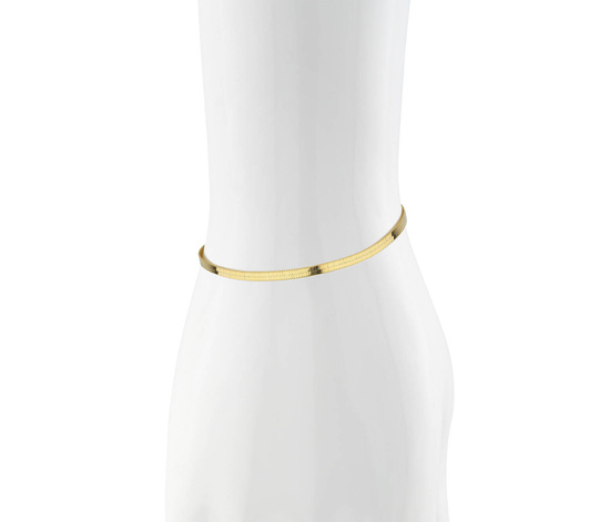 Złota bransoletka 585 elegancka taśma, żmijka