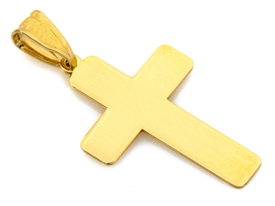 Złoty krzyżyk zawieszka wisiorek bez wizerunku
