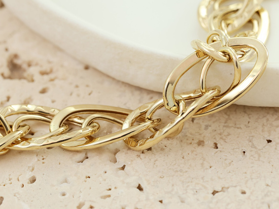 Bransoletka złota modna z dużych ogniw