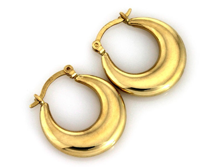 Złote kolczyki koła