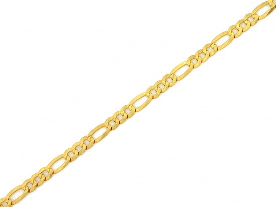 Złota bransoletka gruba pancerka męska