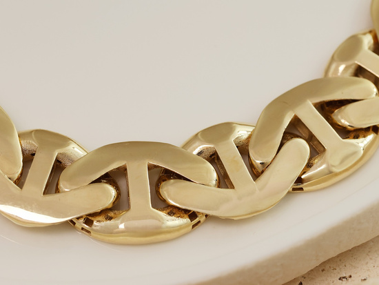 Bransoleta złota męska bardzo gruba  marina