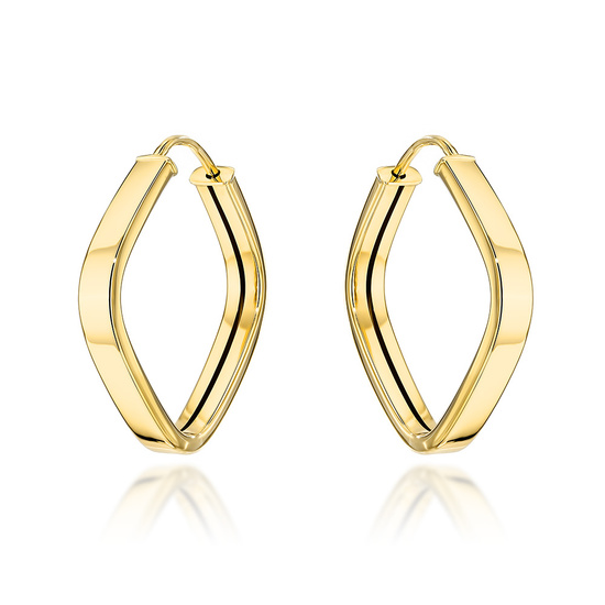 Złote kolczyki 585 geometryczne koła