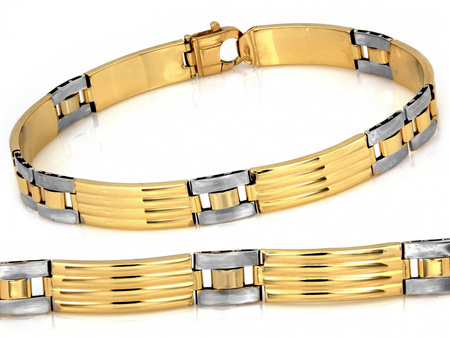 Złota bransoletka elementowa męska