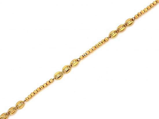 Bransoletka złota elementowa z kulkami