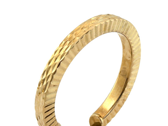 Kolczyki złote zdobione kółka 24mm