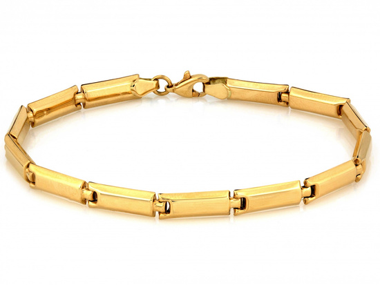 Bransoletka złota z dmuchanych podłużnych elementów