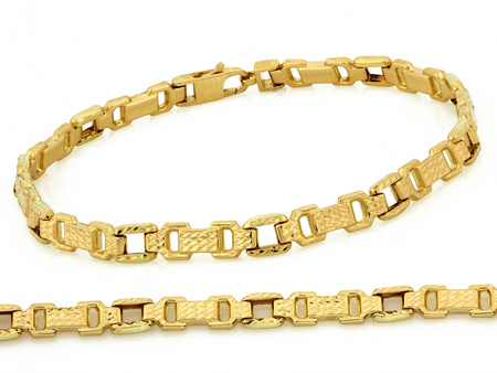 Bransoletka złota z błyszczących składanych elementów