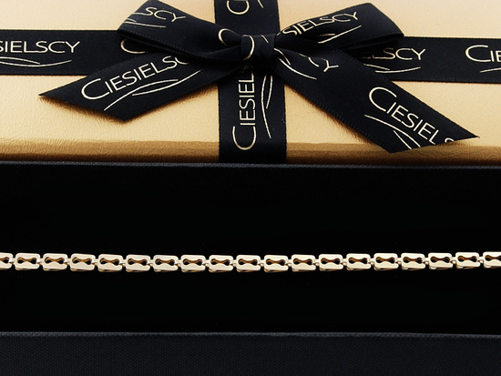 Bransoletka złota z prostokątnych elementów