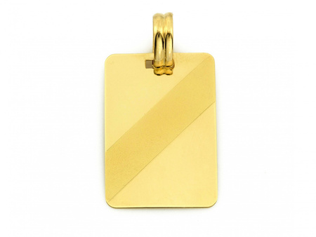 Zawieszka męska blaszka zawieszka pod grawer z satynowanym paskiem