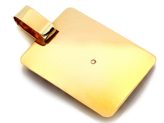 Duży prostokątny medalik z Jezusem w koronie cierniowej