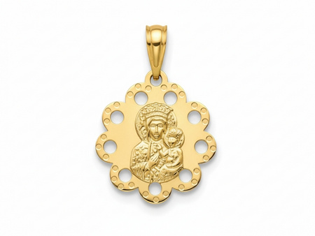 Medalik złoty Matka Boska Częstochowska