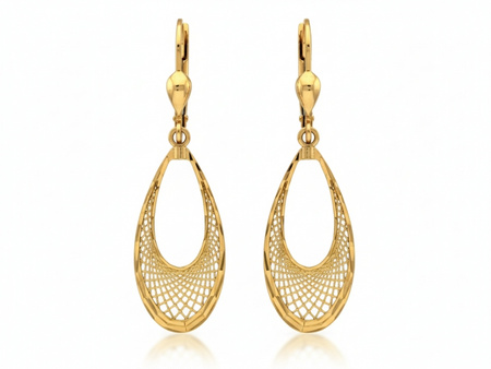Kolczyki złote wiszące ażurowe
