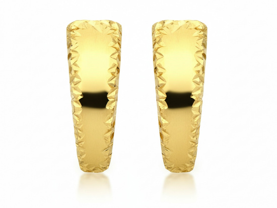 Kolczyki złote angielskie błyszczące