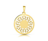 Złota zawieszka 585 - koło, grecka