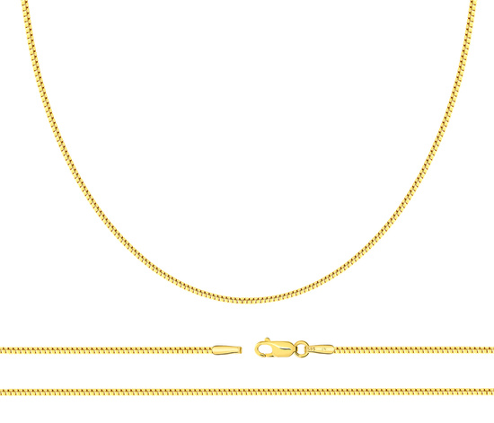 Złoty łańcuszek 585 kostka